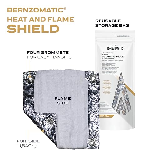 Bernzomatic Heat and Flame Shield with FormFoil Technology ? Moldable, Reusable, Heat Transfer Resistant 12''x12'' Protective Heat Shield with Grommets, Heat Resistant up to 2200¡ÆF