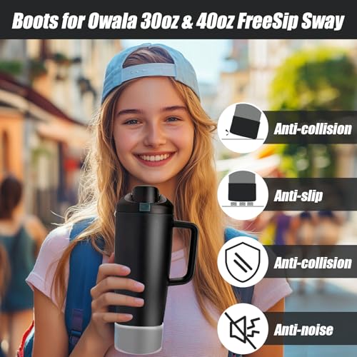 Protective Silicone Boot for Owala 30oz & 40oz Bottles - Translucent