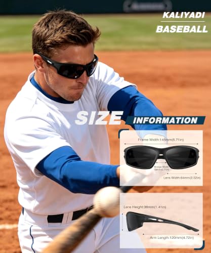 Polarized Sunglasses for Men - UV400 Protection - C04 Black/Ice Blue/Silver