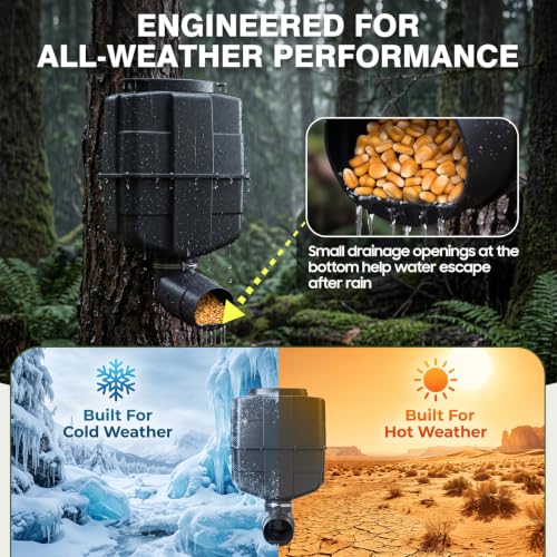 Relvek Gravity Deer Feeder 20-25 lb Capacity No Motor Outdoor Feeding