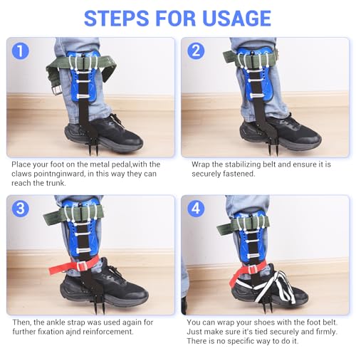 Portable Tree Climbing Gear Kit with Footboards - Anti-Slip Climbing Equipment