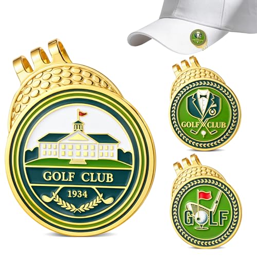 3 Set Golf Ball Markers with Magnetic Hat Clips - Funny Designs