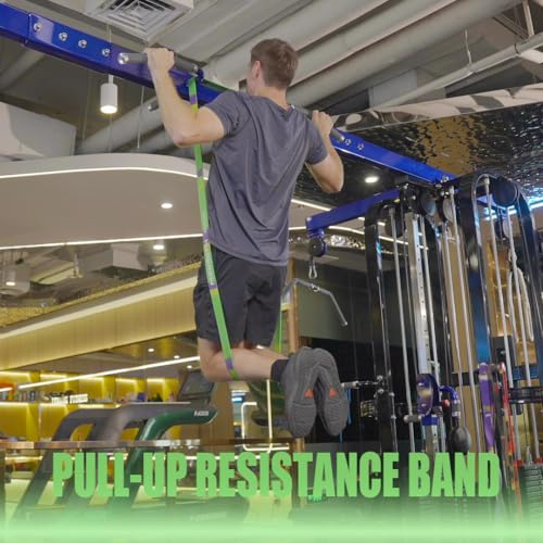 Resistance Bands Set - Natural Rubber, 10-125LBS for Home & Gym Workouts