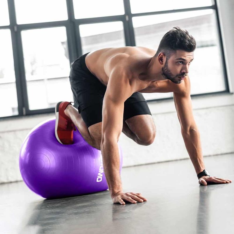 STOROMO Exercise Ball,Yoga Ball(with Exercise Tutorial)，Extra Thick Non-Slip,Holds 2500 lbs, Workout Ball for Pregnancy Birthing and Balance Stability (Purple, 85cm/33.4in)