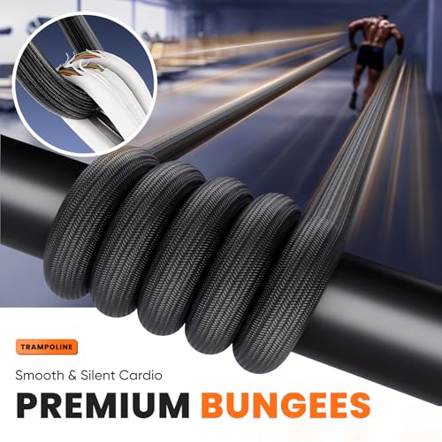 48" Foldable Fitness Trampoline with Adjustable Handle - Quiet Rebounder