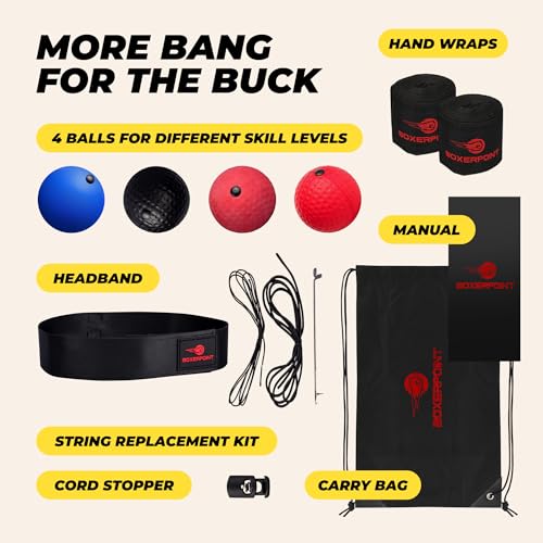 Boxing Reflex Ball Training Set for Adults - Improve Reaction Speed