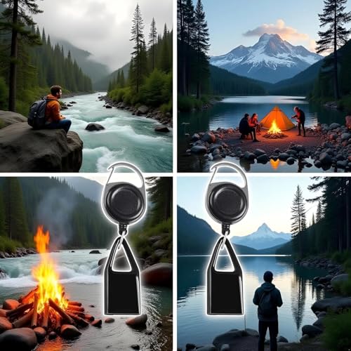 Retractable Lighter Clip Set - 2Pcs Anti-Lost Belt Leash