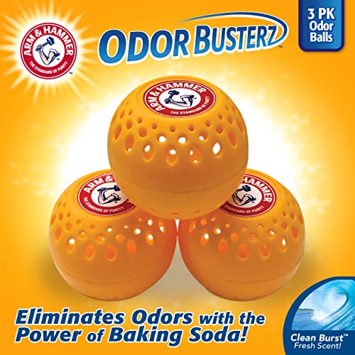 OdorBusterz Baking Soda Odor Eliminator Balls for Small Spaces - 3 Count