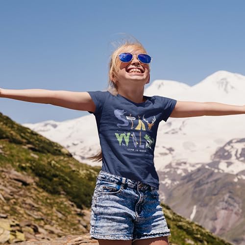 Kids Stay Wild Graphic T-Shirt - Life is Good X-Large Darkest Blue