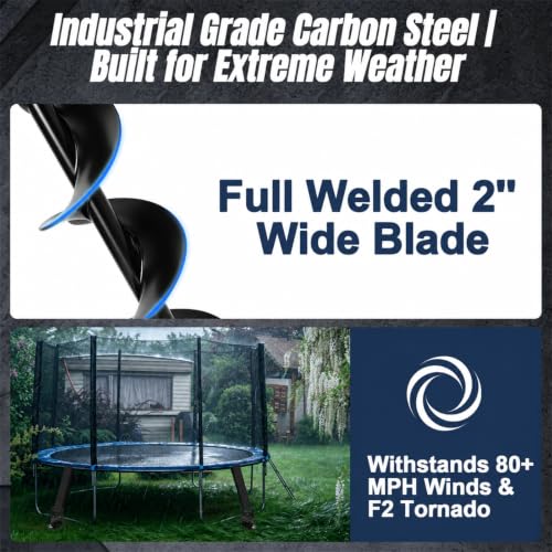 WAIWL Ground Anchors Screw in Shed Anchor 4 Pack with L Bracket - Side Head