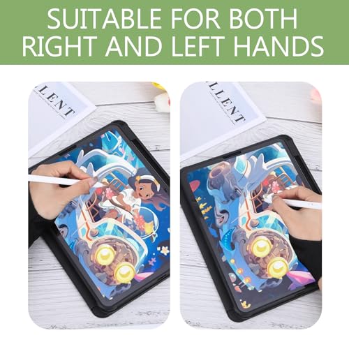 Artist Drawing Gloves for Right and Left Hand,Palm Rejection Digital Writing Gloves,Artist Glove With Two Finger