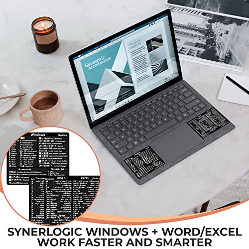 Windows Keyboard Shortcut Stickers - Black - Quick Reference Guide