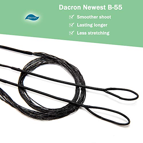 Deerseeker Outdoor AMO 60" Recurve Bow String 14 Strands with Finger Protector & Nocks