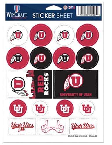 University of Utah Vinyl Sticker Sheet - 5" x 7"