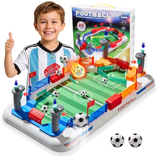 Mini Foosball Table Game for Kids - 4-Flipper Indoor Soccer Toy
