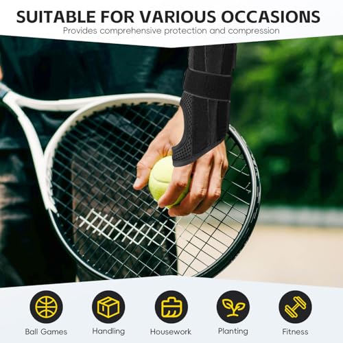 Wrist Brace for Carpal Tunnel - Adjustable Left Hand Support, Black