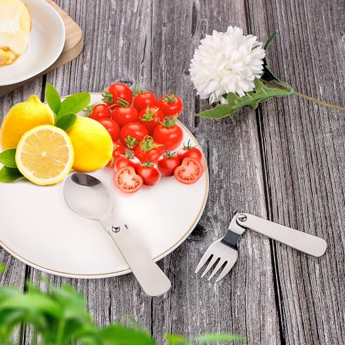 2pcs Folding Spoon & Forks for Thermos Funtainer 10oz Food Jar