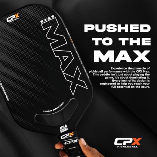 CPX MAX Carbon Fiber T700 Pickleball Paddle - Black Series