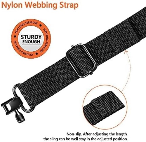 EZshoot Two Point Sling - Comfortable Neoprene Padded Shoulder Strap | Adjustable Length for Outdoors