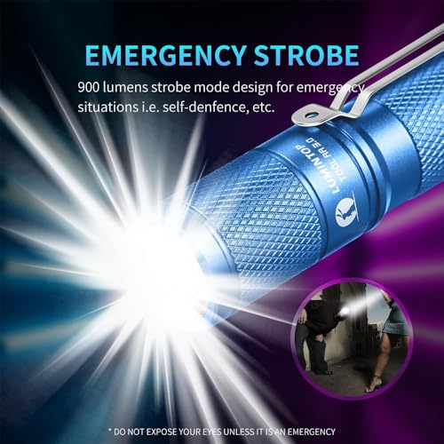 LUMINTOP Pocket-Sized Super Bright Flashlight Set Tool AA 3.0 EDC Flashlight, 900 Lumens AA EDC Flashlight with Magnetic Tail and 920mah Rechargeable Battery, 5 Modes with Mode Memory, Waterproof Torc