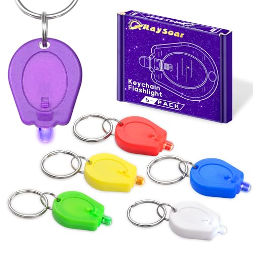 Ultra Bright 6-Color Keychain Flashlight Set - Multicolor Lights