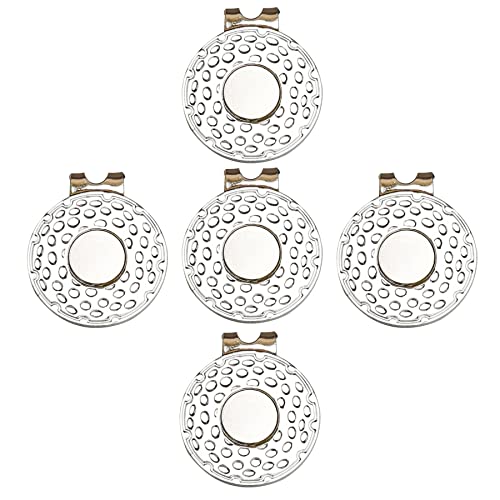 Magnetic Golf Hat Clips with Ball Marker Holder - Lot of 5