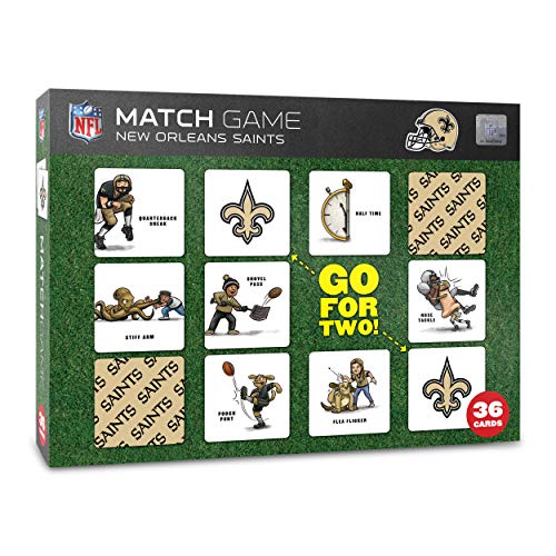 NFL Memory Match Game - New Orleans Saints - Team Colors