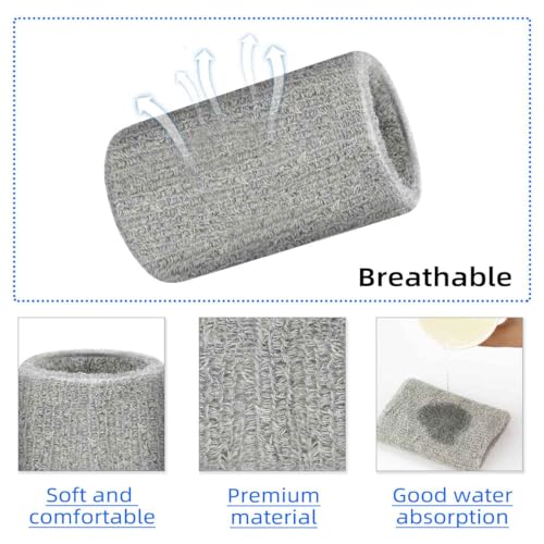 Athletic Sweatbands - 6 Pack Wristbands for Sports & Fitness