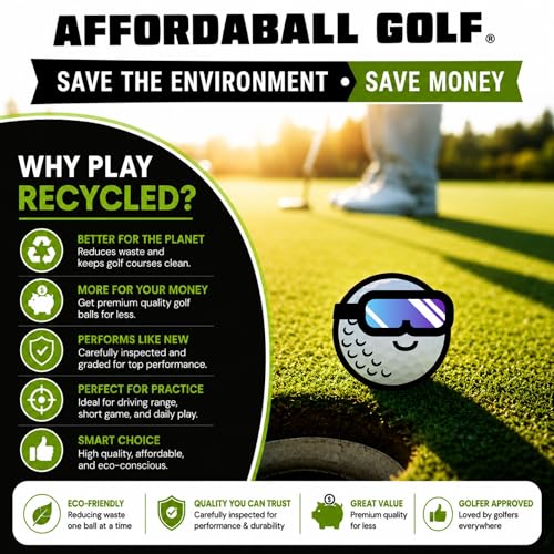 50 Used Recycled Golf Balls Bulk Box - Practice, Range & Shag Balls for Men & Women