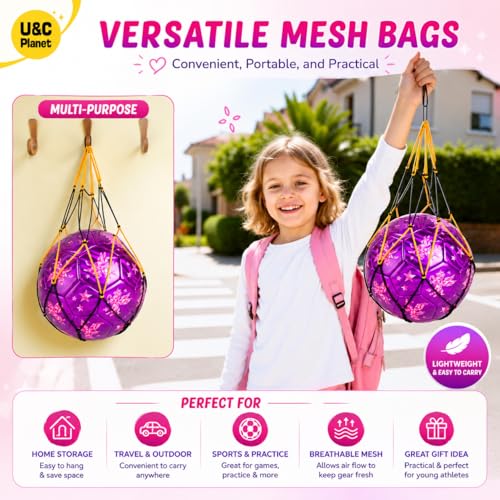 Unicorn Glitter Soccer Ball Size 3 for Kids 3-8 - Purple Unicorn