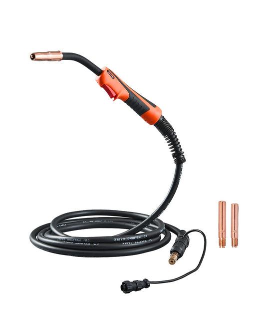 VEVOR 250Amp Mig Welding Gun with 15FT Cable, Compatible with LincoIn Power MlG 200, 215, 216, 255 and Wire-Matic 255 Welders, Suitable for 0.035" and 0.045" Welding Wires