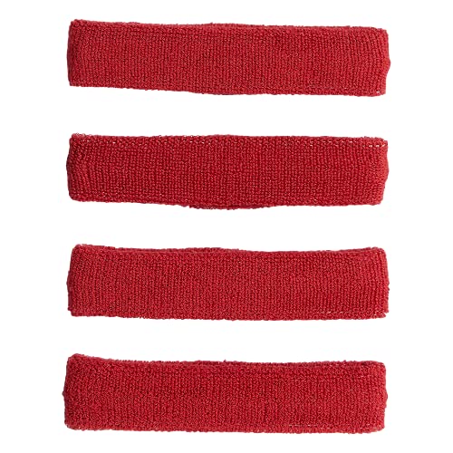 Bicep Sweat Bands - Team Power Red/White - 4 Pack
