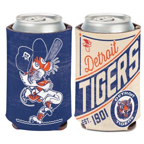 Detroit Tigers Vintage Can Cooler - 12oz Foam Sleeve