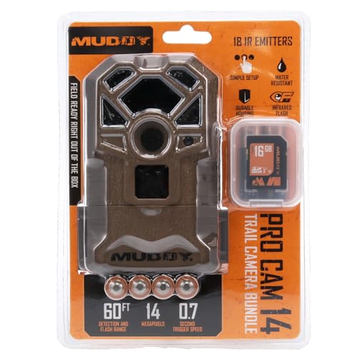Muddy Pro Cam 14 Trail Camera 14MP 480 Video 80ft IR Range Hunting Outdoor