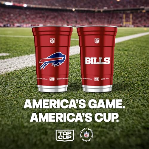 Buffalo Bills Aluminum Party Cups, 20oz, 20 Count - Reusable & Durable