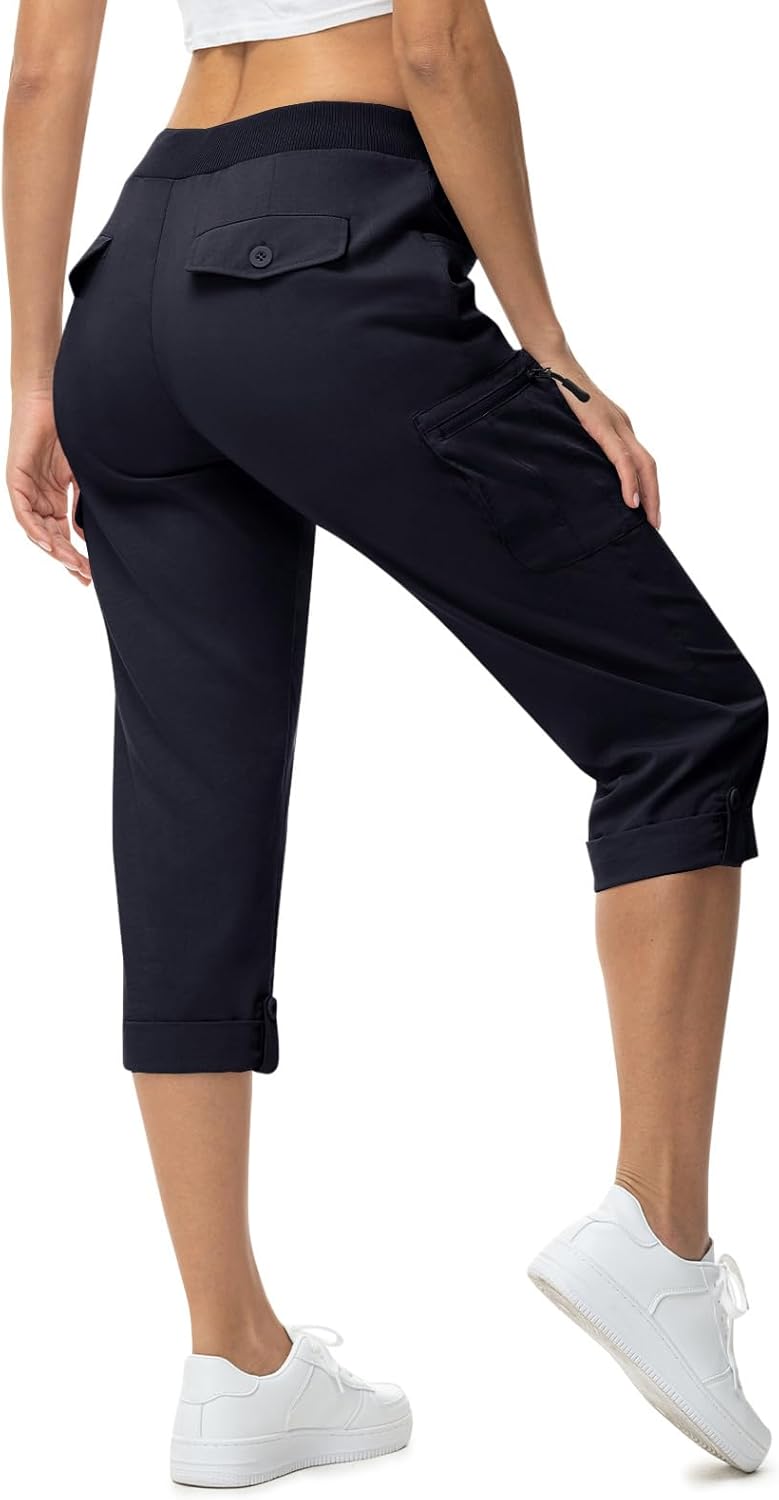 TBMPOY Women's Cargo Hiking Capris - Comfortable Outdoor Pants for Adventure | Various Colors Available
