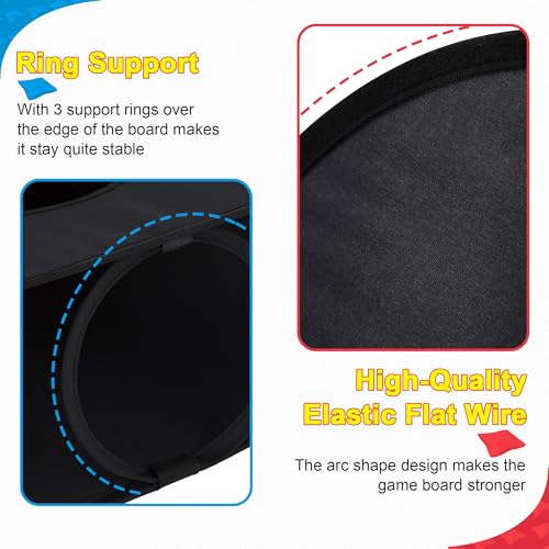 Portable Cornhole Board Set with 8 Toss Bags & Carrying Case - 3x2 Ft