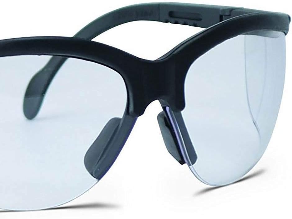 Walker’s Safety Shooting Glasses - High-Grade Polycarbonate Lenses | Adjustable Half Frame with Soft Rubber Nose Piece