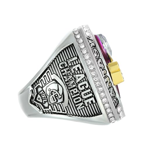 Fantasy Football Championship Ring - Red Size 11 with Display Trophy