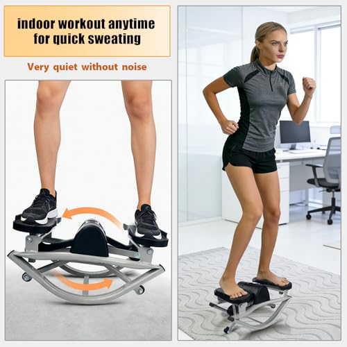 Rock Stepper Machine with Digital Display - Black/Grey