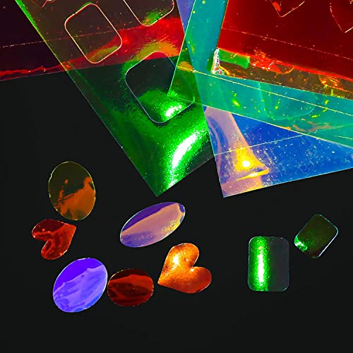 SILPECWEE Multicolor Aurora Nail Foil Stickers 11 Sheets Holographic 3D Nail Art