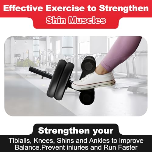 Tib Bar for Tibialis Training - Strengthen Calves & Ankles - Black, 1" & 2"