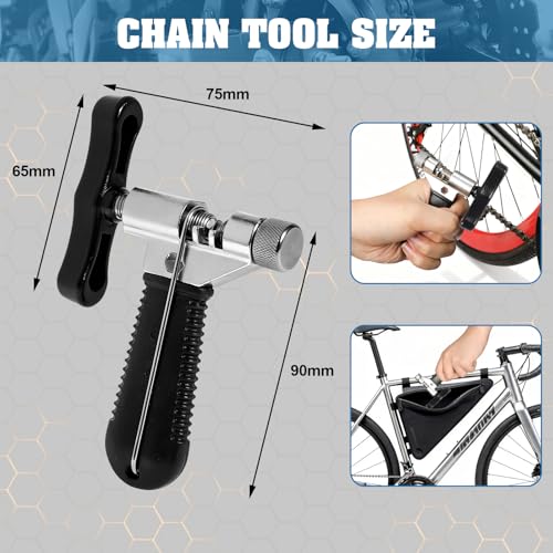 Universal Bike Chain Tool Kit - Chain Breaker & Installer - Black