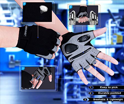 Fitness Workout Gloves for Weight Lifting - Short Wrist / Large