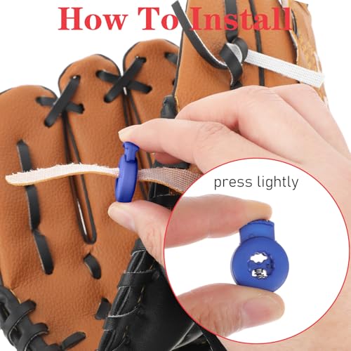 36 Pcs Baseball Glove Lace Locks - Adjustable Nylon Cord Clips for Gloves