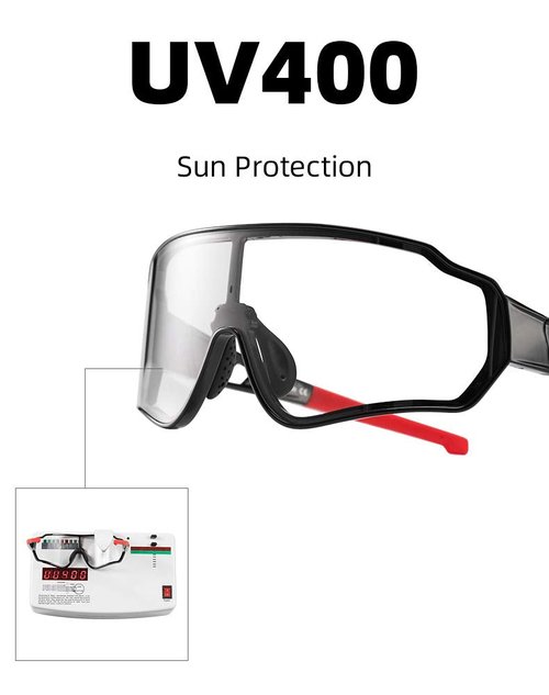 ROCKBROS Photochromic Sunglasses for Men Women Cycling Glasses Safety Sport UV Protection Transitions Driving Fishing Cycling Outdoor Sports