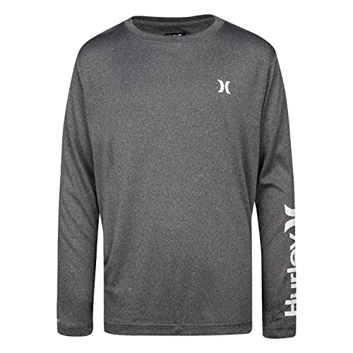 Hurley Boys' Long Sleeve Graphic T-Shirt - Medium Black Heather