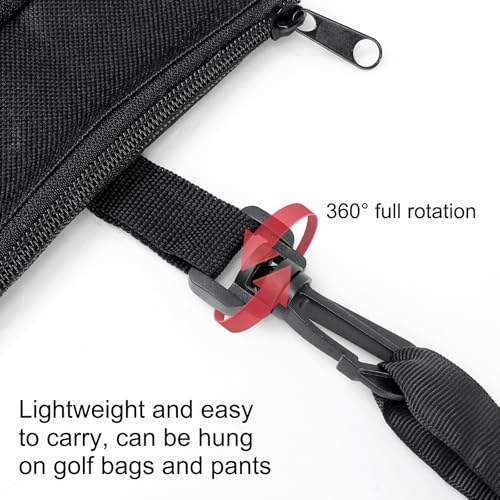 Waterproof Golf Tee Bag with 3 Pockets - Durable Storage Pouch