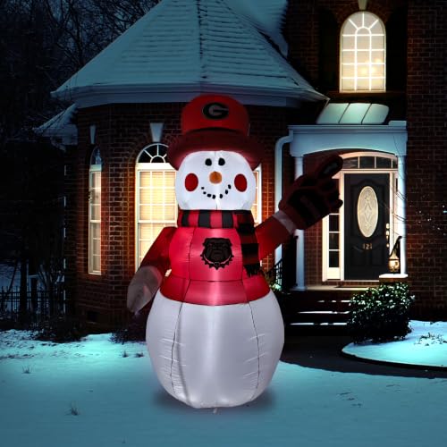Inflatable Snowman with LED Lights - 7ft for Indoor/Outdoor