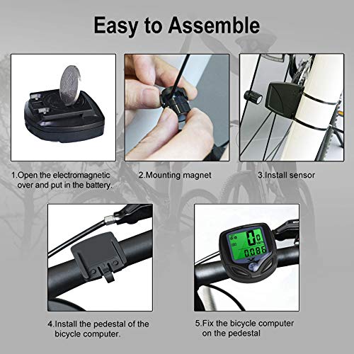 Wireless Waterproof Bicycle Speedometer & Odometer with LCD Display